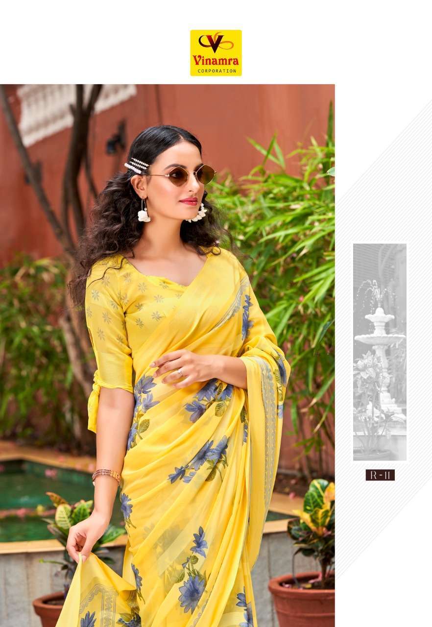 vinamra corporation rasbari vol 2 series 09-14 patta synthetic saree