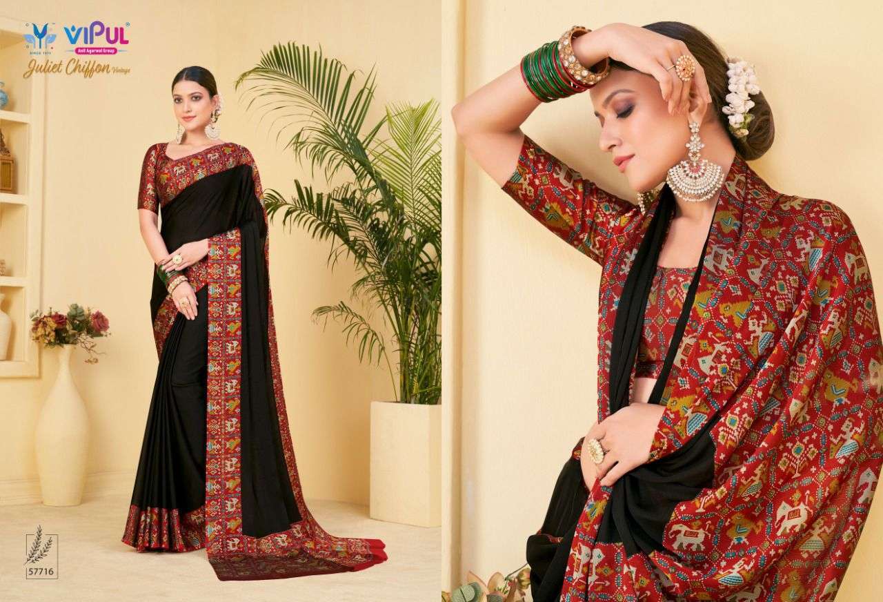 vipul juliet chiffon vintage series 57708-57719 chiffon saree