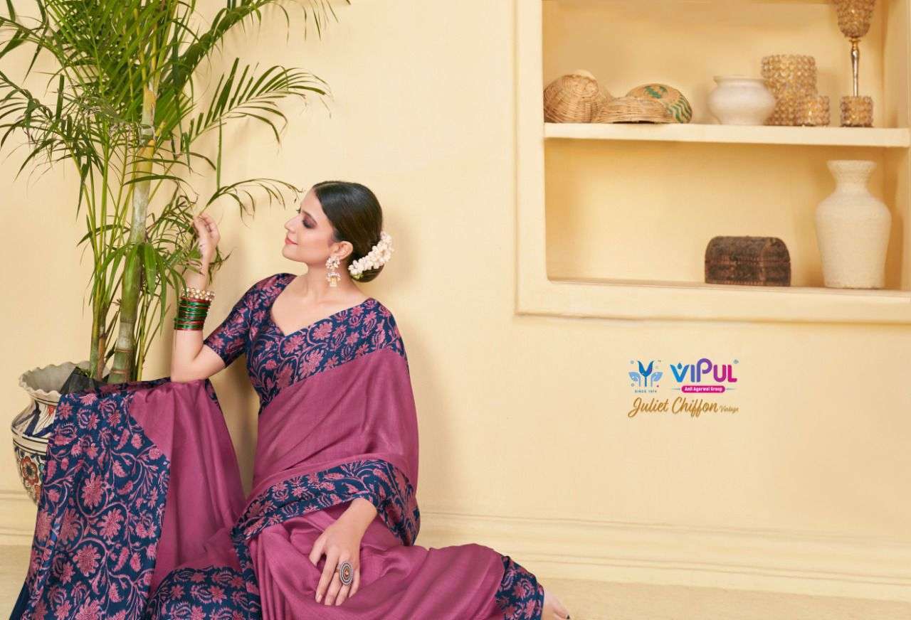 vipul juliet chiffon vintage series 57708-57719 chiffon saree