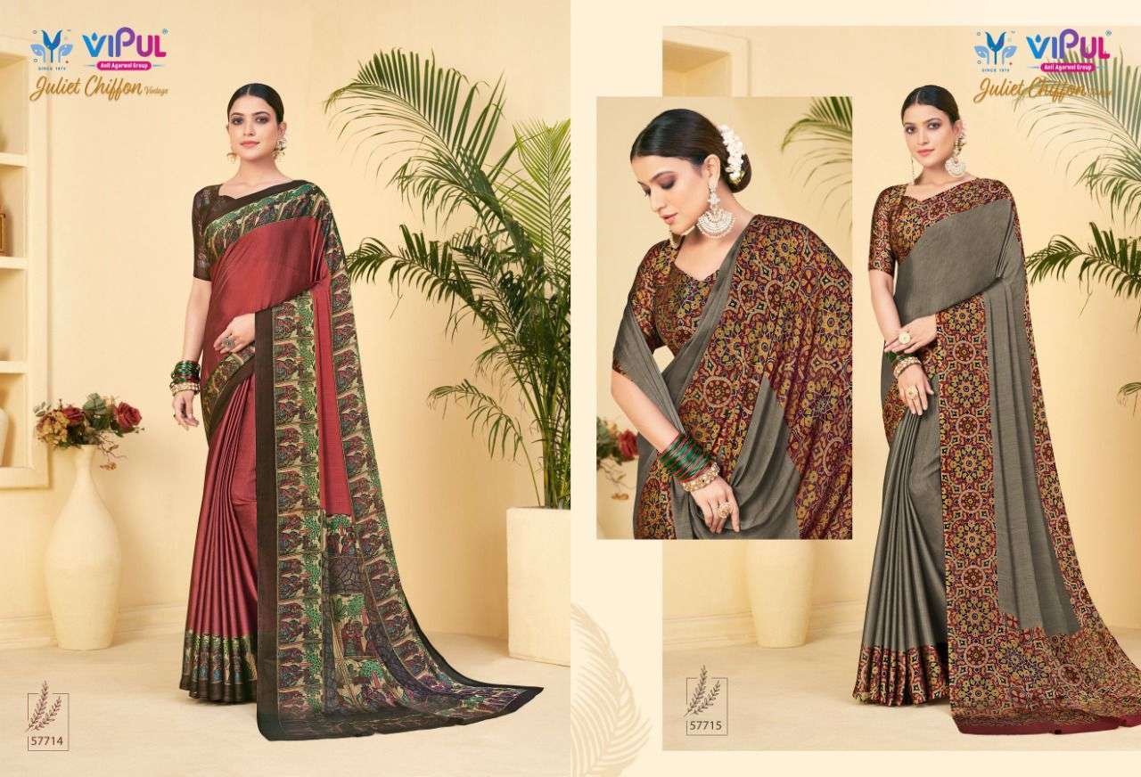 vipul juliet chiffon vintage series 57708-57719 chiffon saree