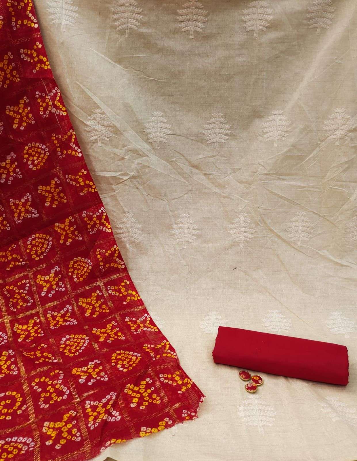 bt-07 designer khadi cotton work non catalog suit 