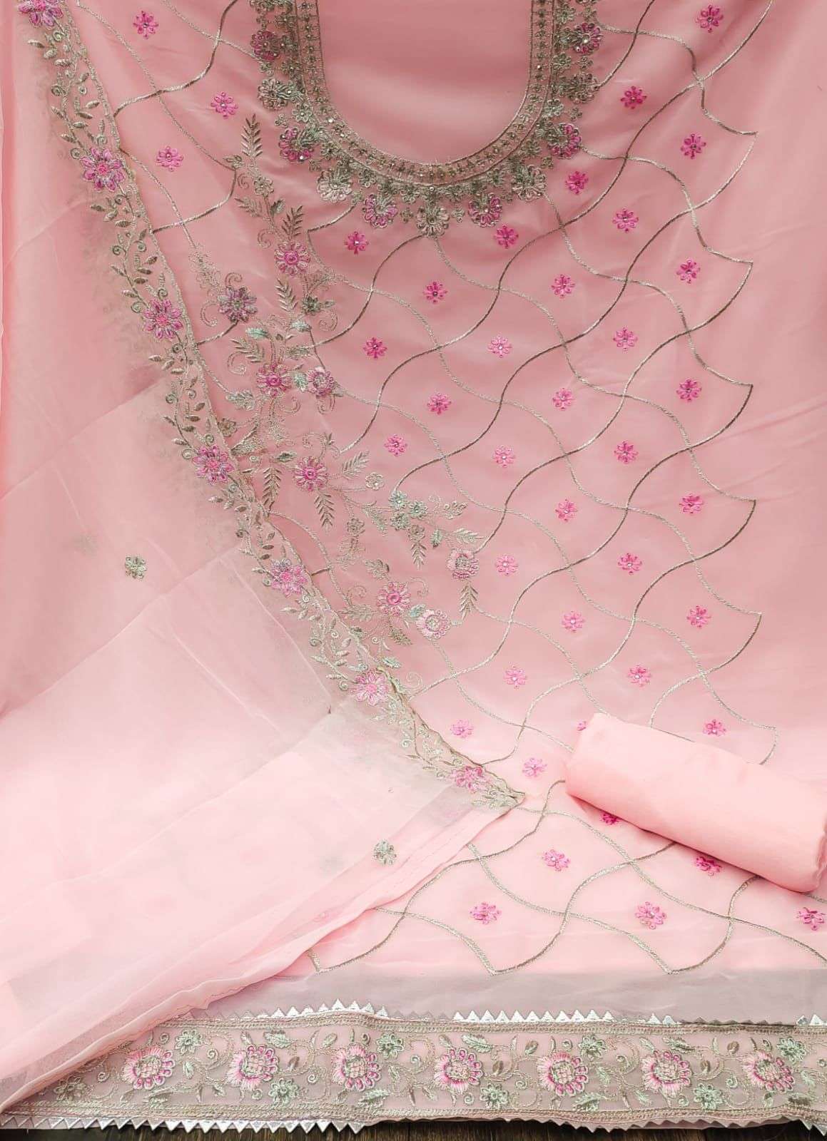 BT DESIGNER GEORGETTE WITH HEAVY ZARI WORK NON CATALOG SUIT 