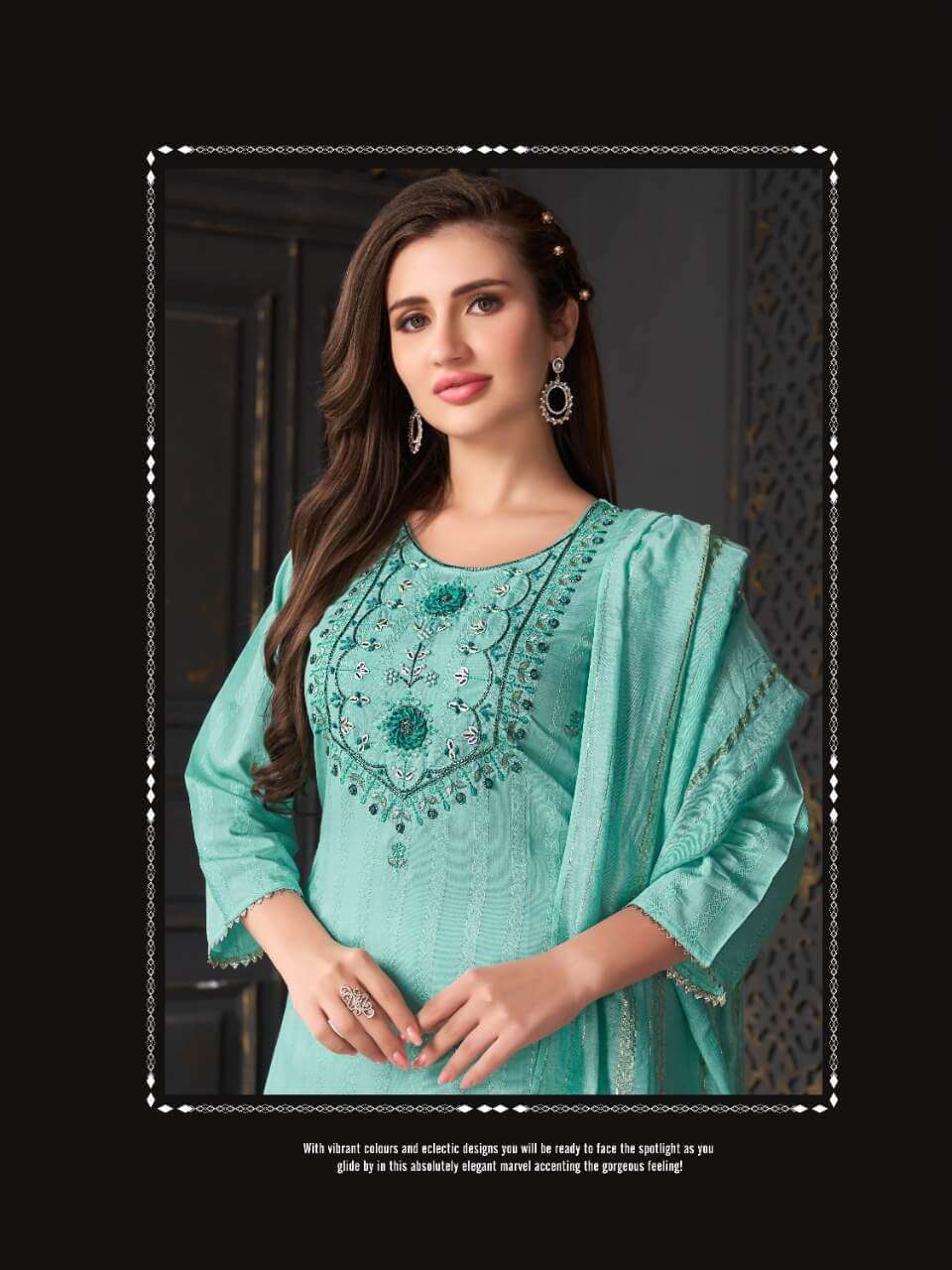 heritage libas series 001-006 heavy chanderi readymade suit 