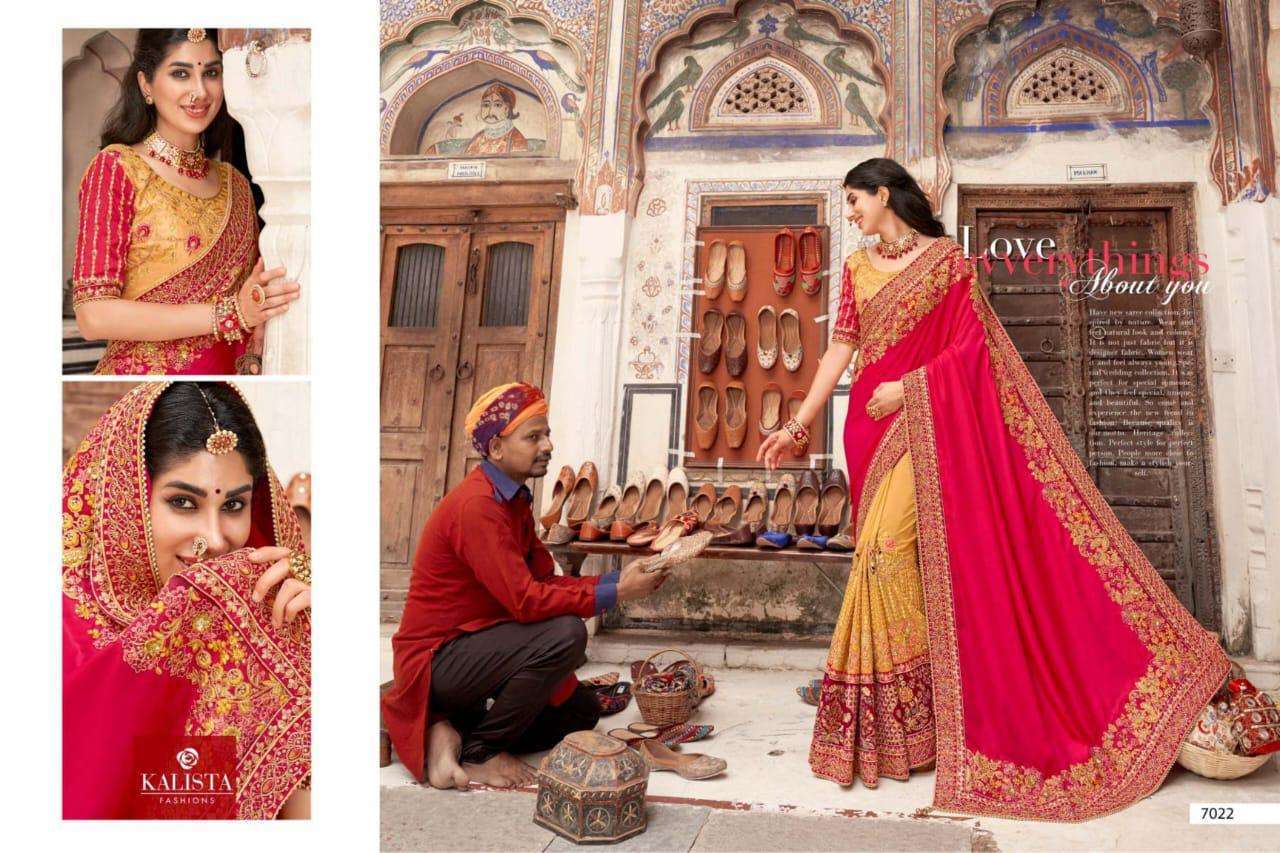 kalista khawaab vol 20 series 7018-7023 blooming georgette saree