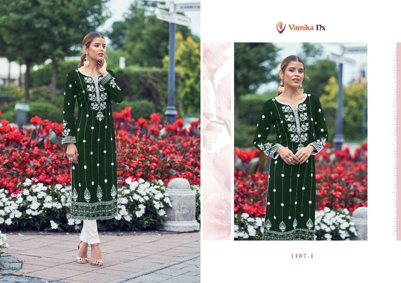 vamika nx rooh vol 2 edition color series 1107 pure rayon viscose kurti