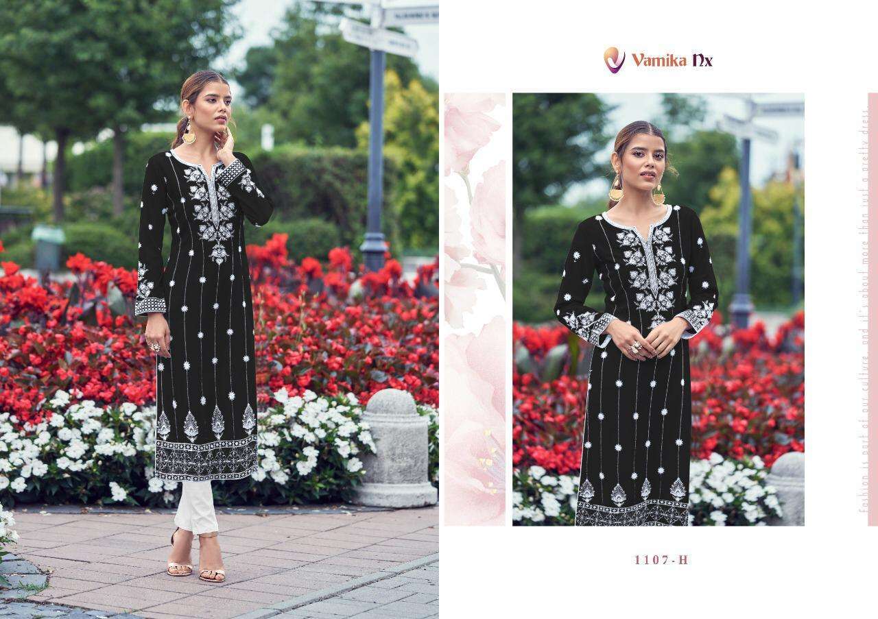 vamika nx rooh vol 2 edition color series 1107 pure rayon viscose kurti