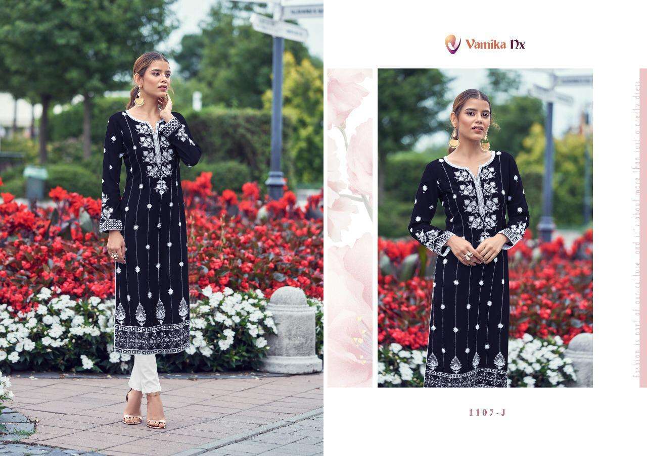 vamika nx rooh vol 2 edition color series 1107 pure rayon viscose kurti