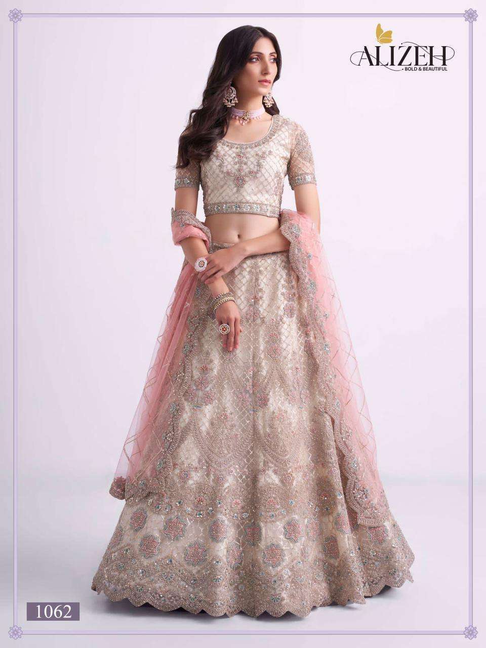 alizeh bridal heritage vol 2 series 1061-1067 net lehenga