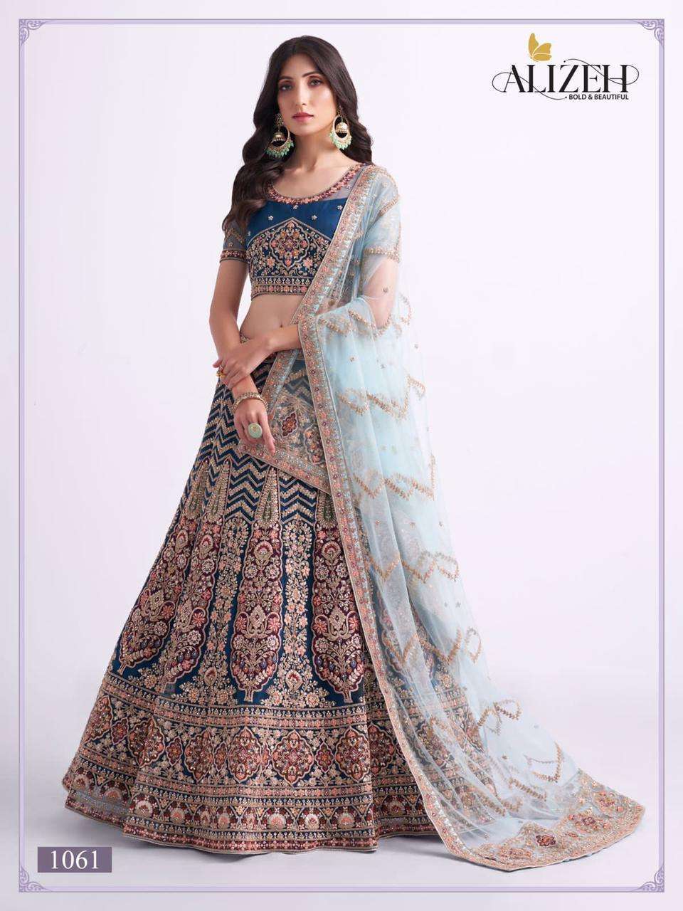 alizeh bridal heritage vol 2 series 1061-1067 net lehenga