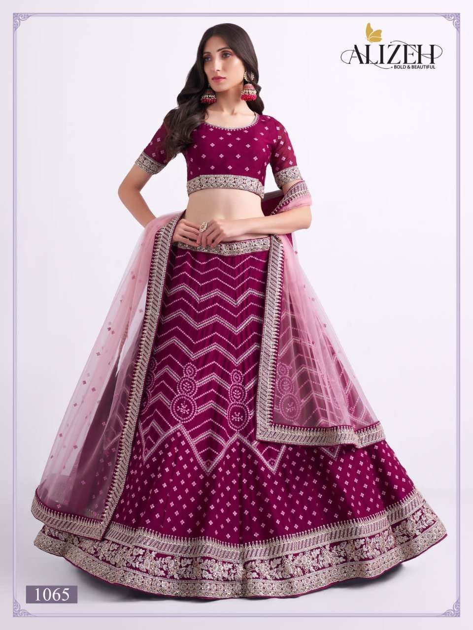 alizeh bridal heritage vol 2 series 1061-1067 net lehenga