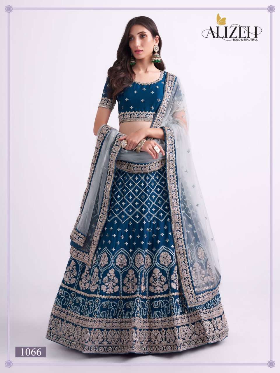 alizeh bridal heritage vol 2 series 1061-1067 net lehenga