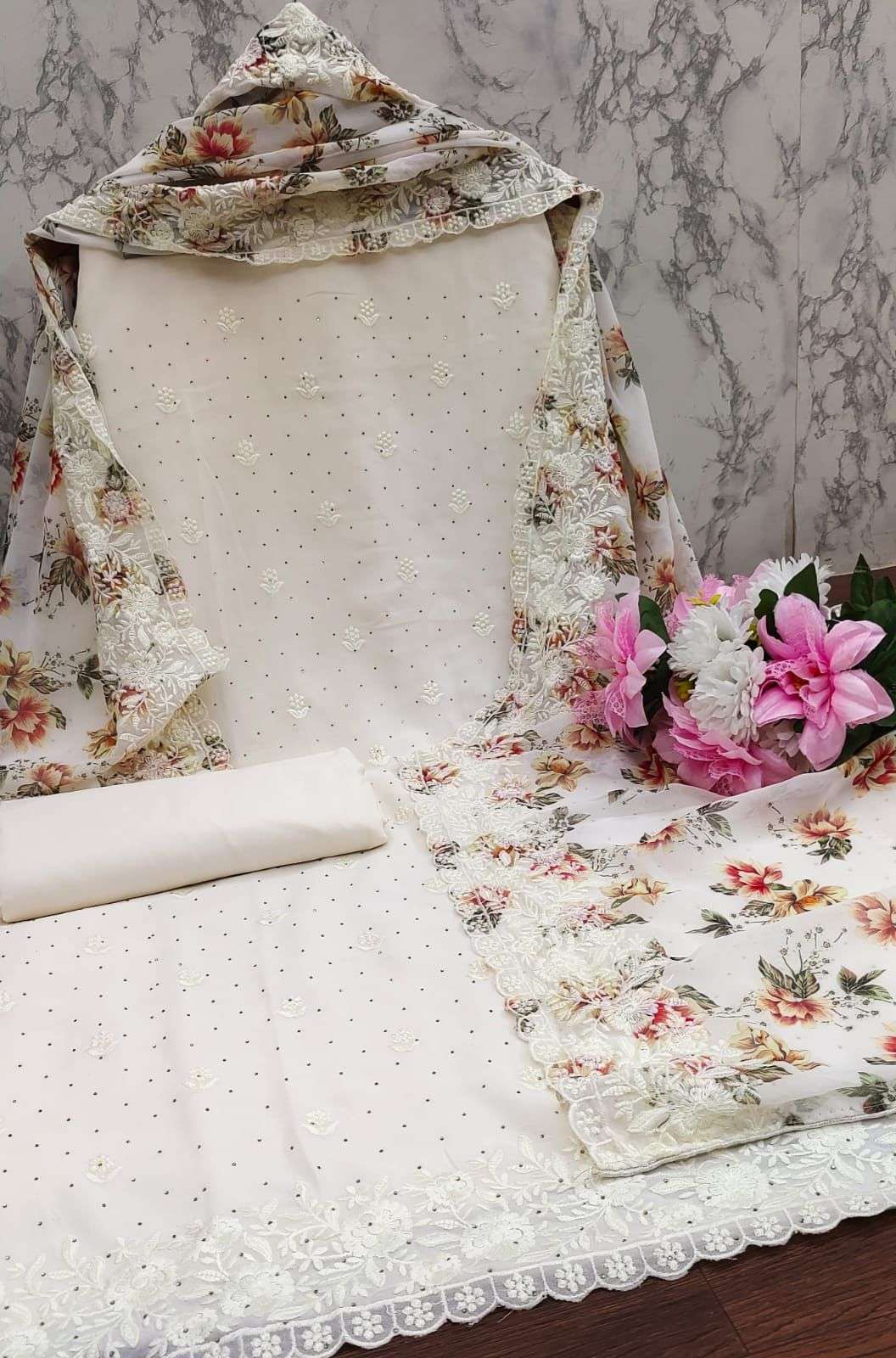 bt-17 designer faux georgette non catalog suits s