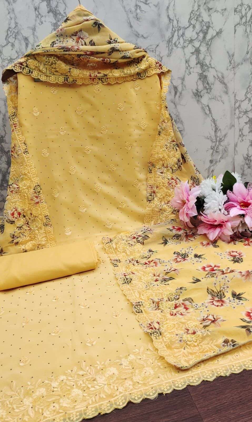 bt-17 designer faux georgette non catalog suits s