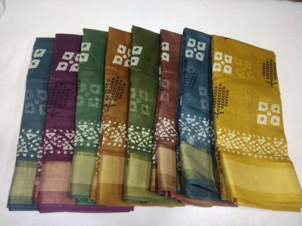 cotton jari patta 8 color matching saree set best rate