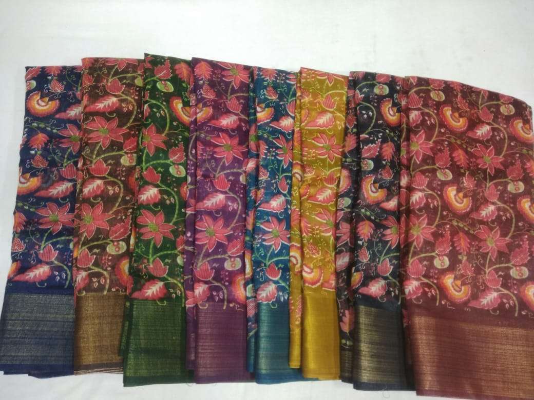 cotton jari patta 8 color matching saree set best rate