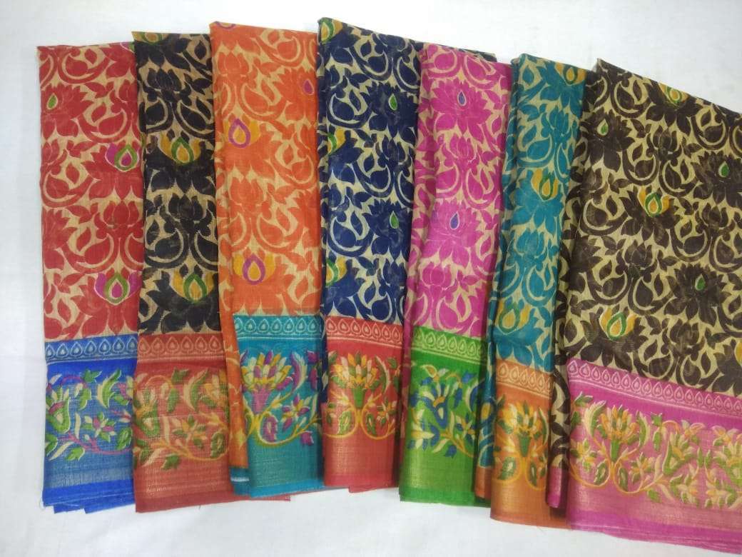 cotton jari patta 8 color matching saree set best rate