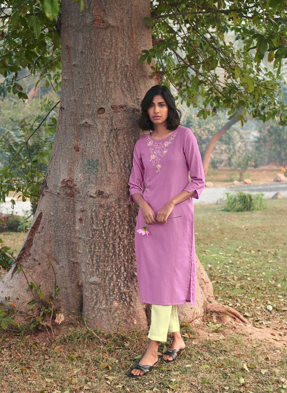four buttons colors-14 series 2081-2087 heavy cotton kurti 