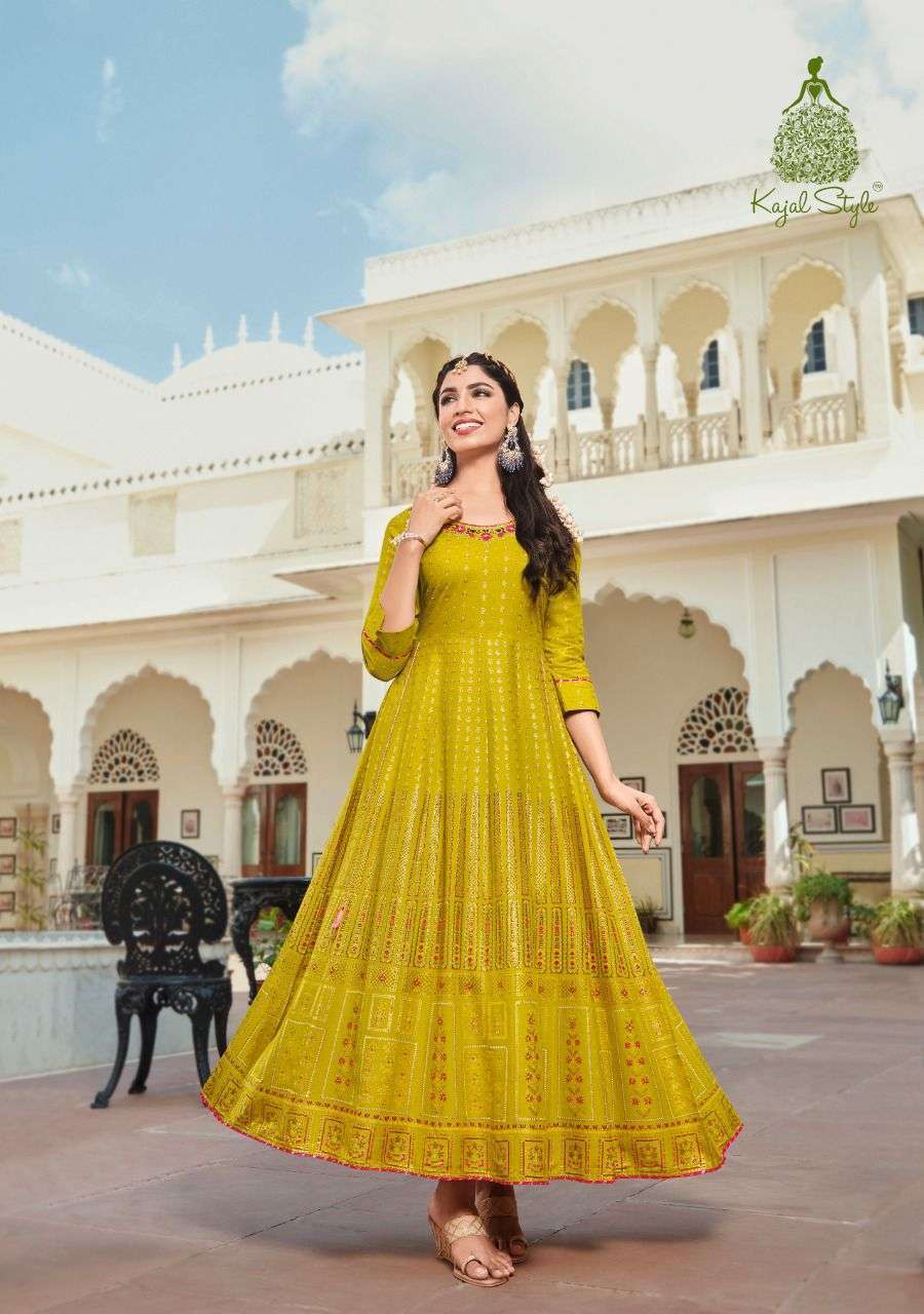 kajal style fashion colorbar vol 8 series 8001-8008 heavy rayon kurti
