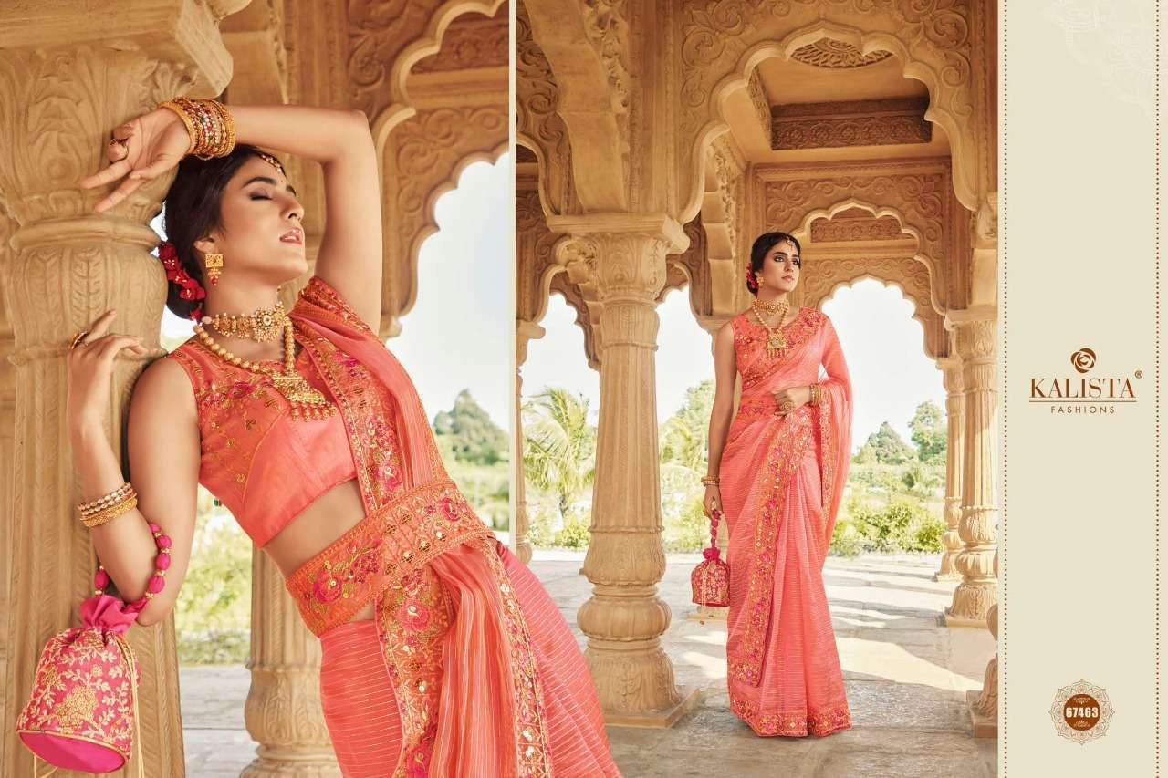 kalista cindrella series 67462-67467 cocktail saree