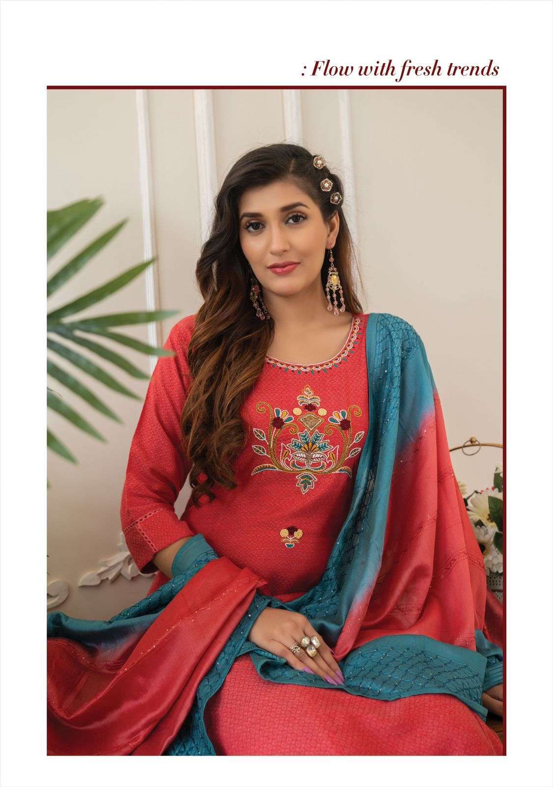 kiana heritage series 01-06 weaving viscose readymade suit