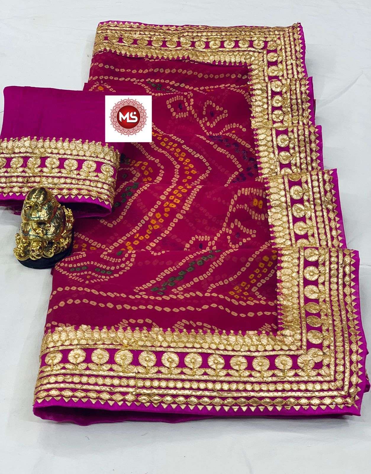 ms brand old bandhini-2 designer georgette saree