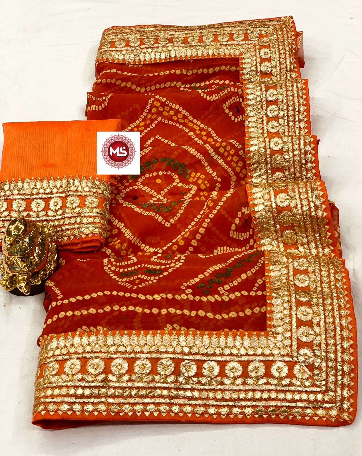 ms brand old bandhini-2 designer georgette saree