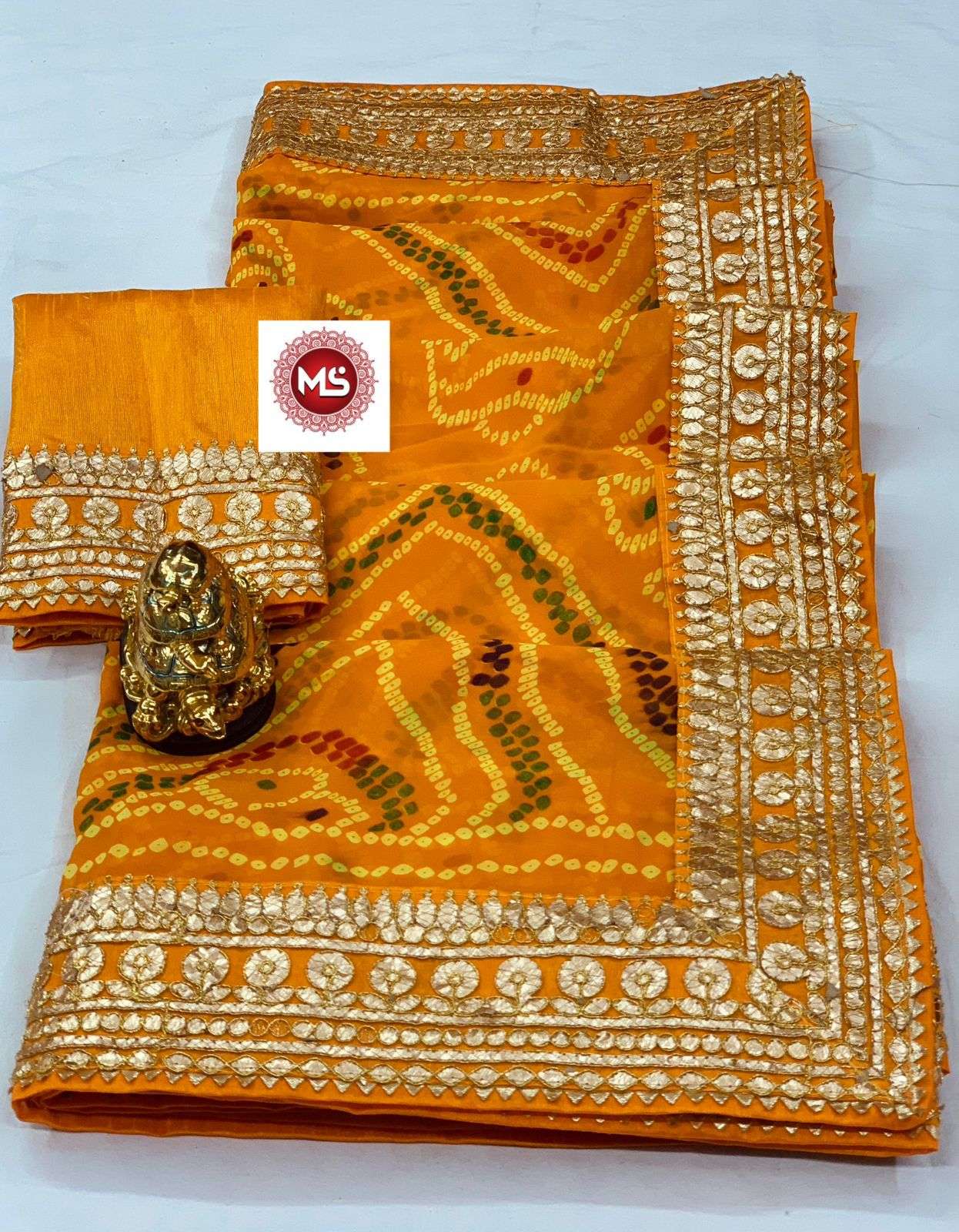 ms brand old bandhini-2 designer georgette saree