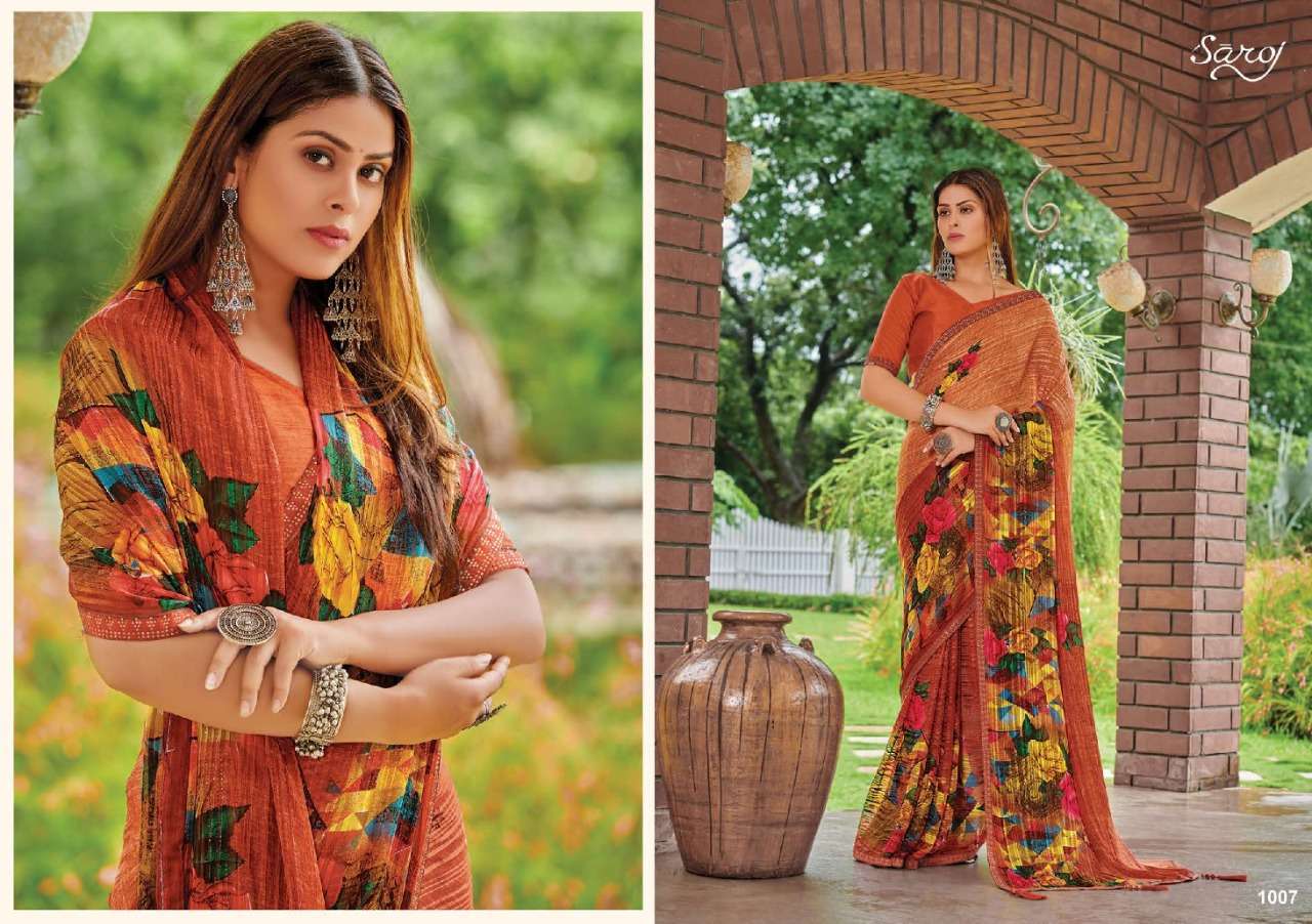 saroj instagram series 1001-1007 georgette saree