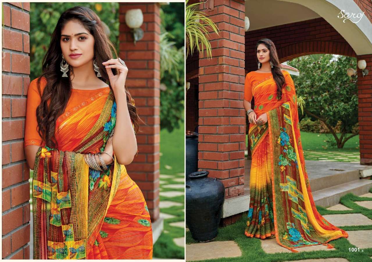 saroj instagram series 1001-1007 georgette saree