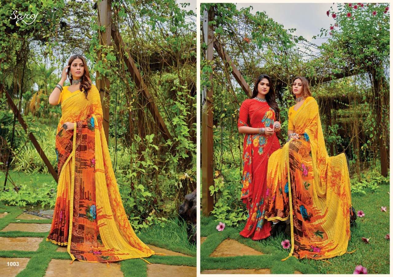 saroj instagram series 1001-1007 georgette saree