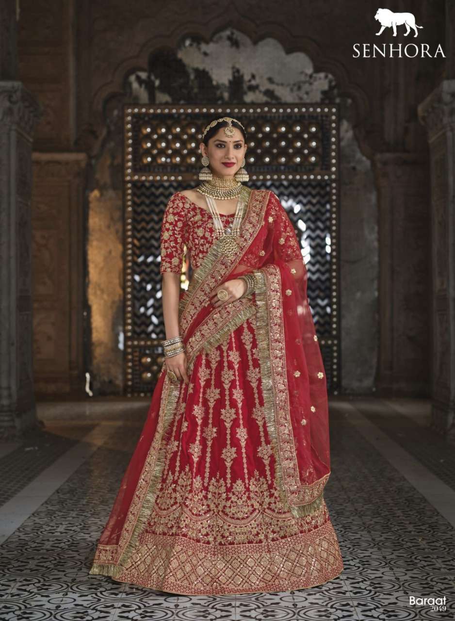 senhora baraat bridal heritage vol 35 designer 9000 velvet lehenga