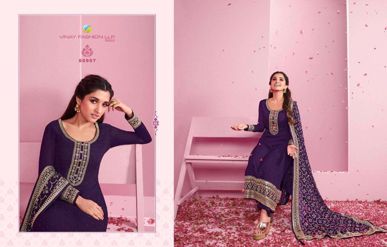 vinay nilofar 2 hitlist series 60901-60907 georgette suit 
