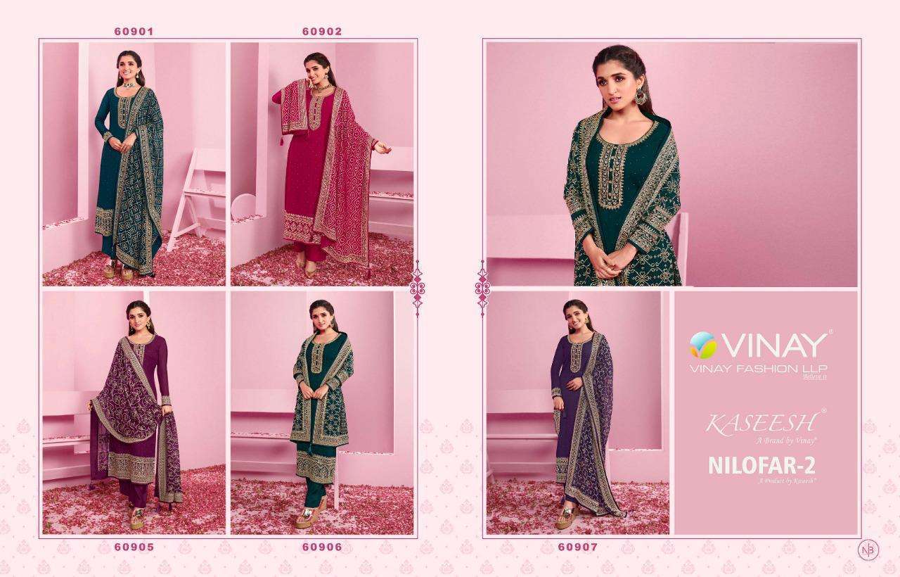 vinay nilofar 2 hitlist series 60901-60907 georgette suit 