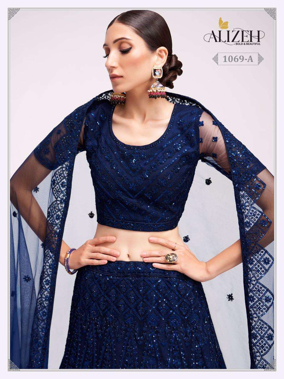 alizeh bridal heritage vol 3 series 1069 net lehenga