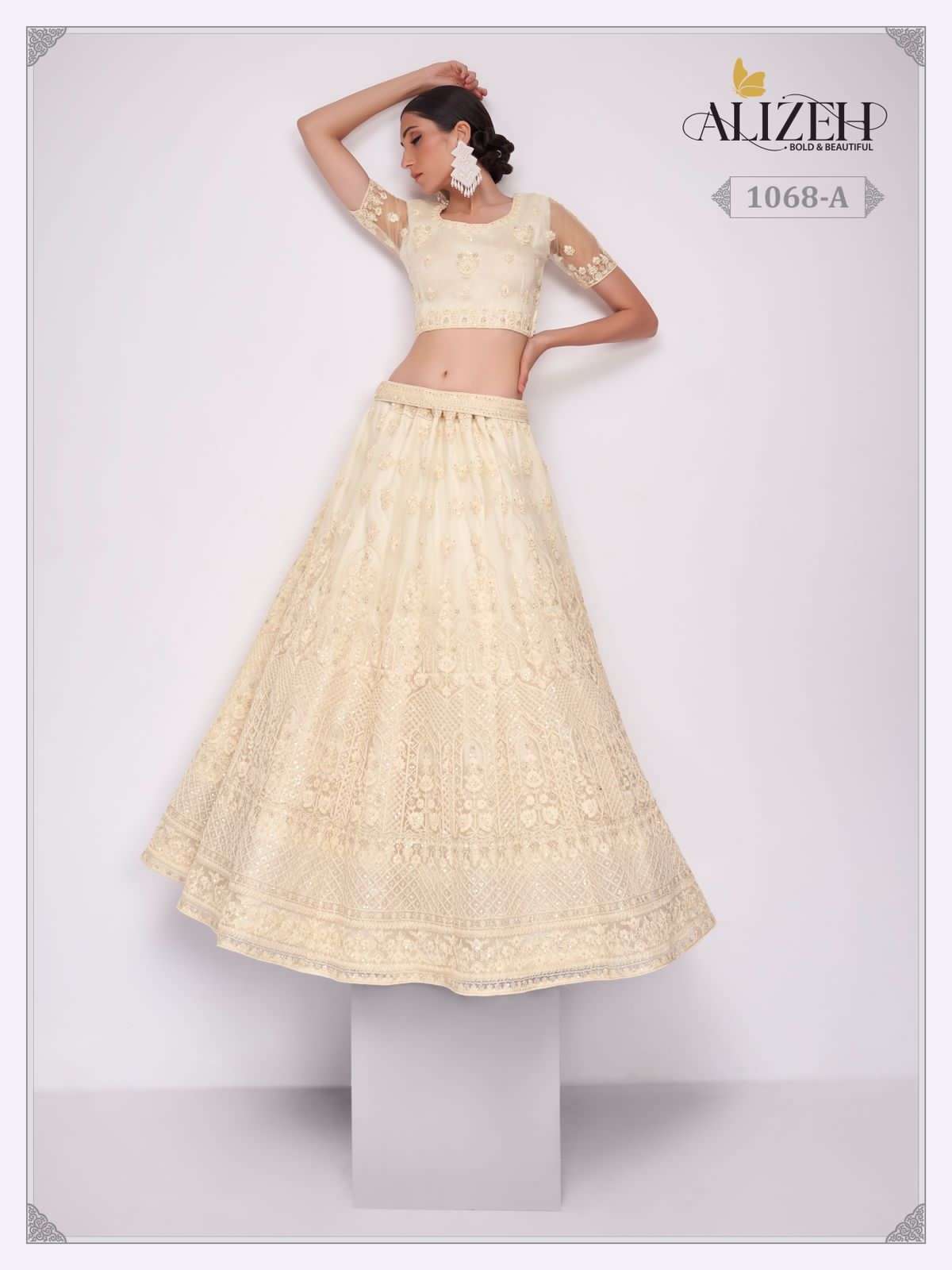 alizeh bridal heritage vol 3 series 1069 net lehenga