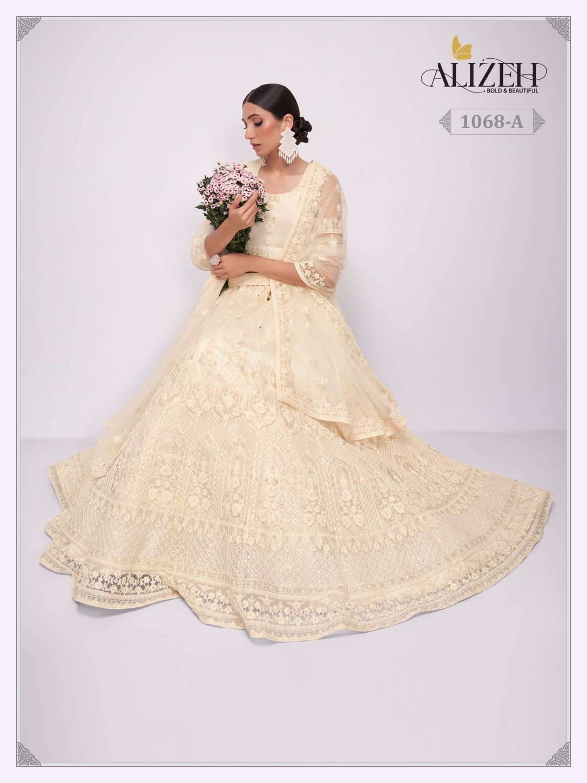 alizeh bridal heritage vol 3 series 1069 net lehenga