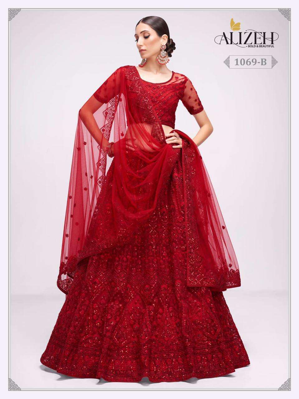 alizeh bridal heritage vol 3 series 1069 net lehenga