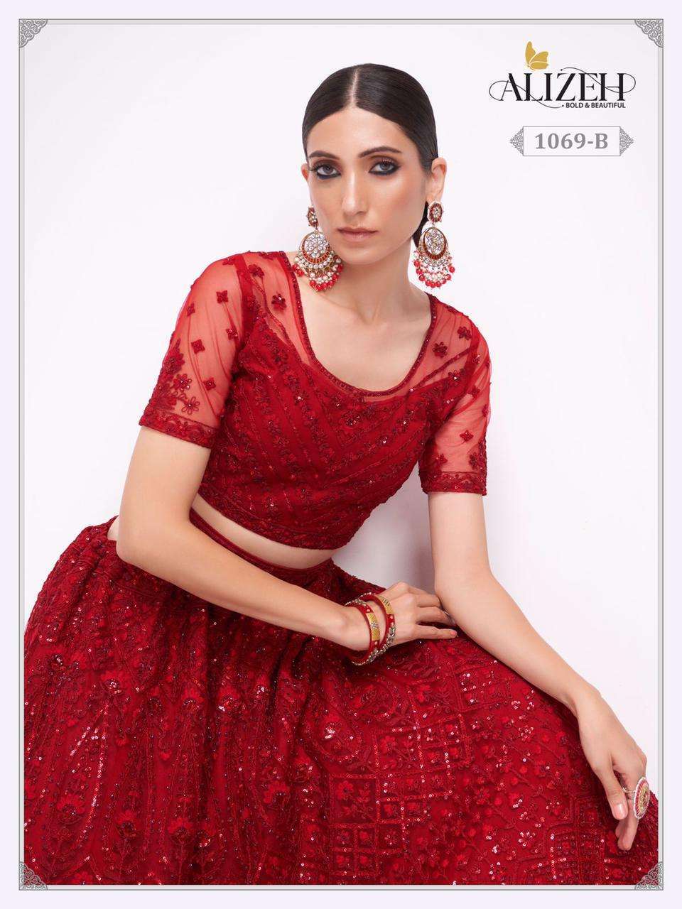 alizeh bridal heritage vol 3 series 1069 net lehenga
