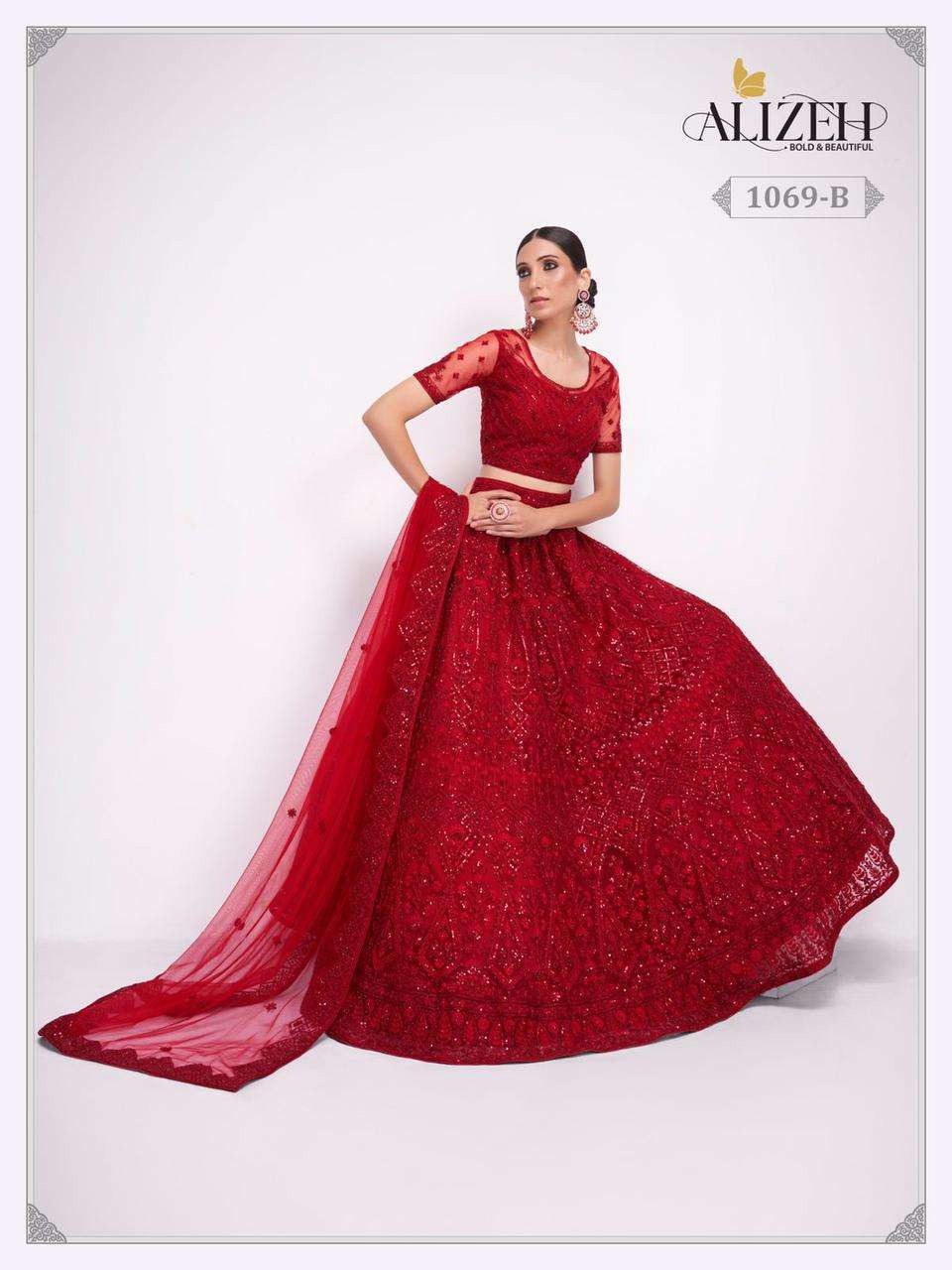 alizeh bridal heritage vol 3 series 1069 net lehenga