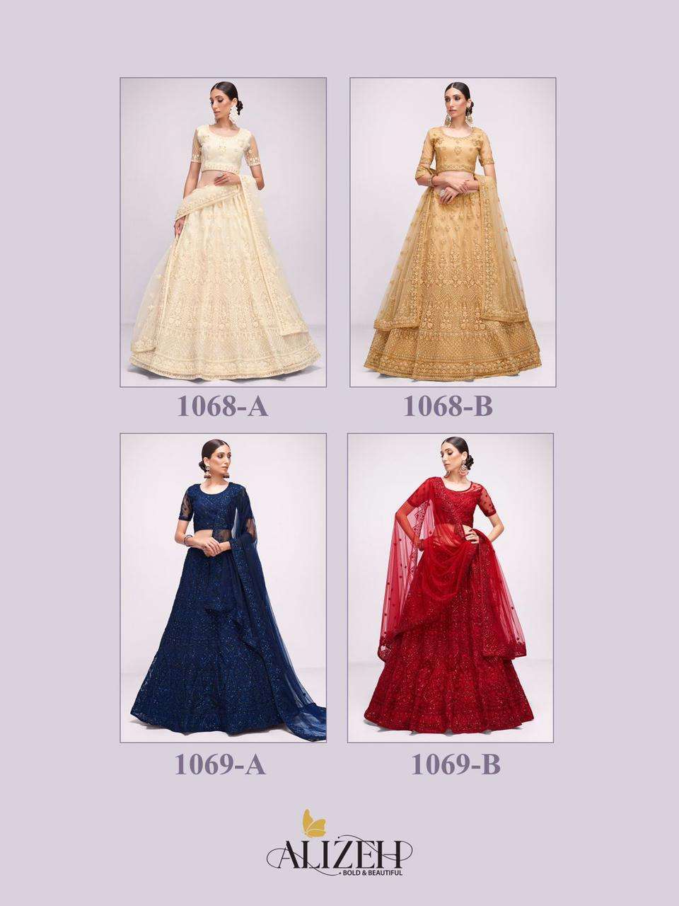 alizeh bridal heritage vol 3 series 1069 net lehenga