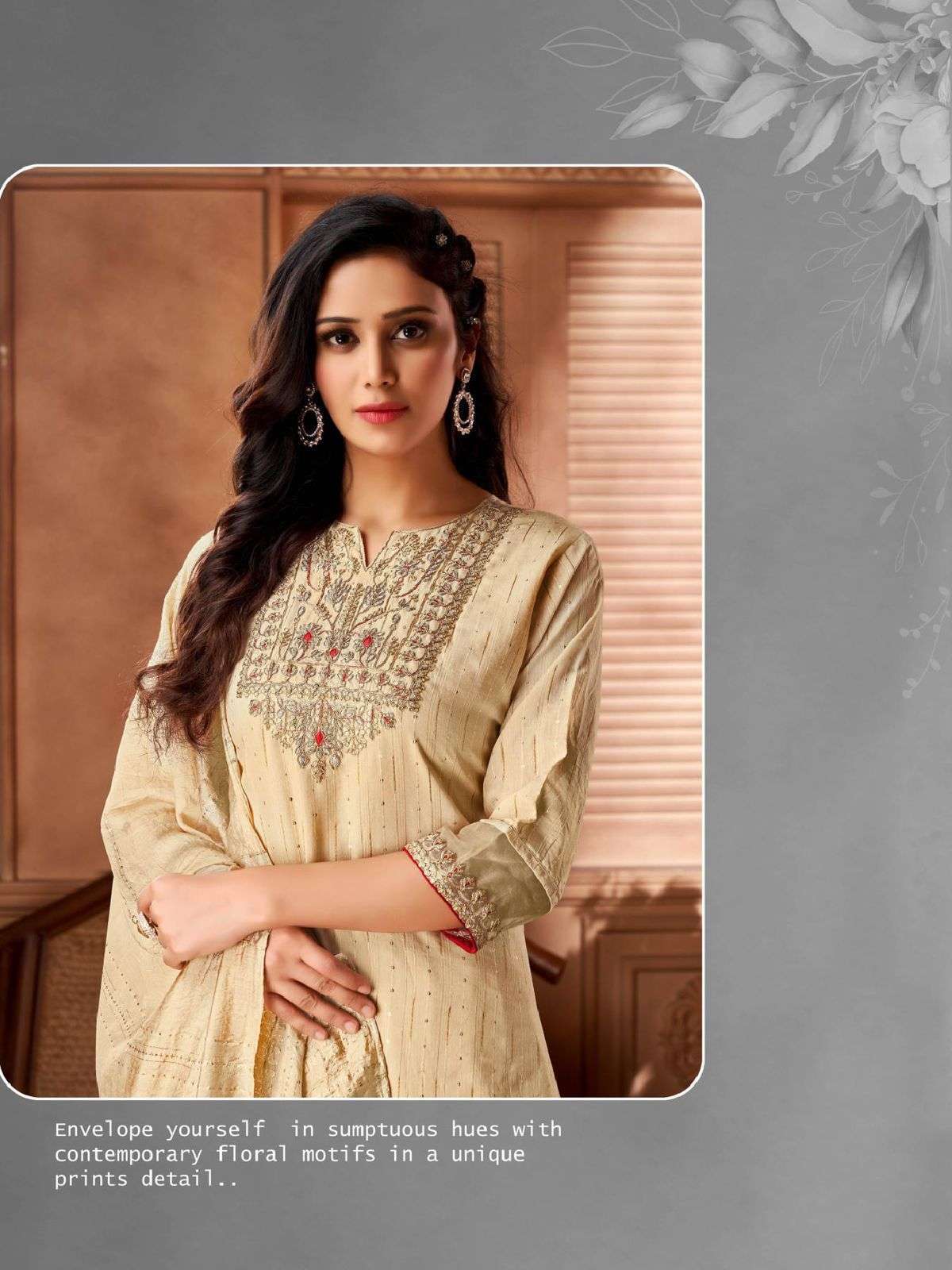 heritage saanvi series 001-005 heavy chanderi silk readymade suit
