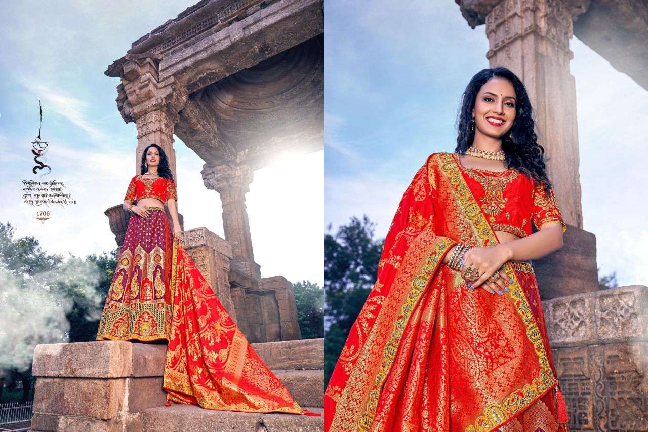 prerana silk corporation series 1701-1710 designer banarasi silk saree