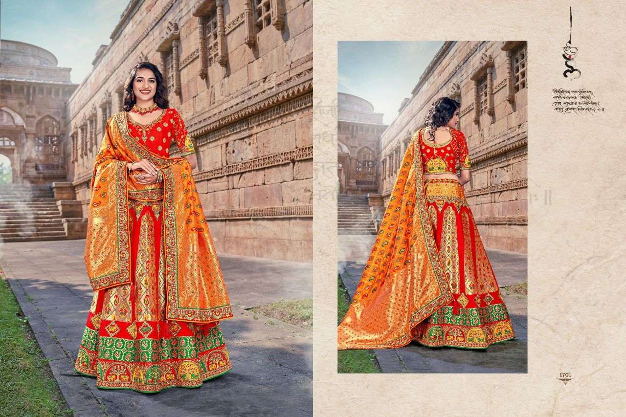 prerana silk corporation series 1701-1710 designer banarasi silk saree