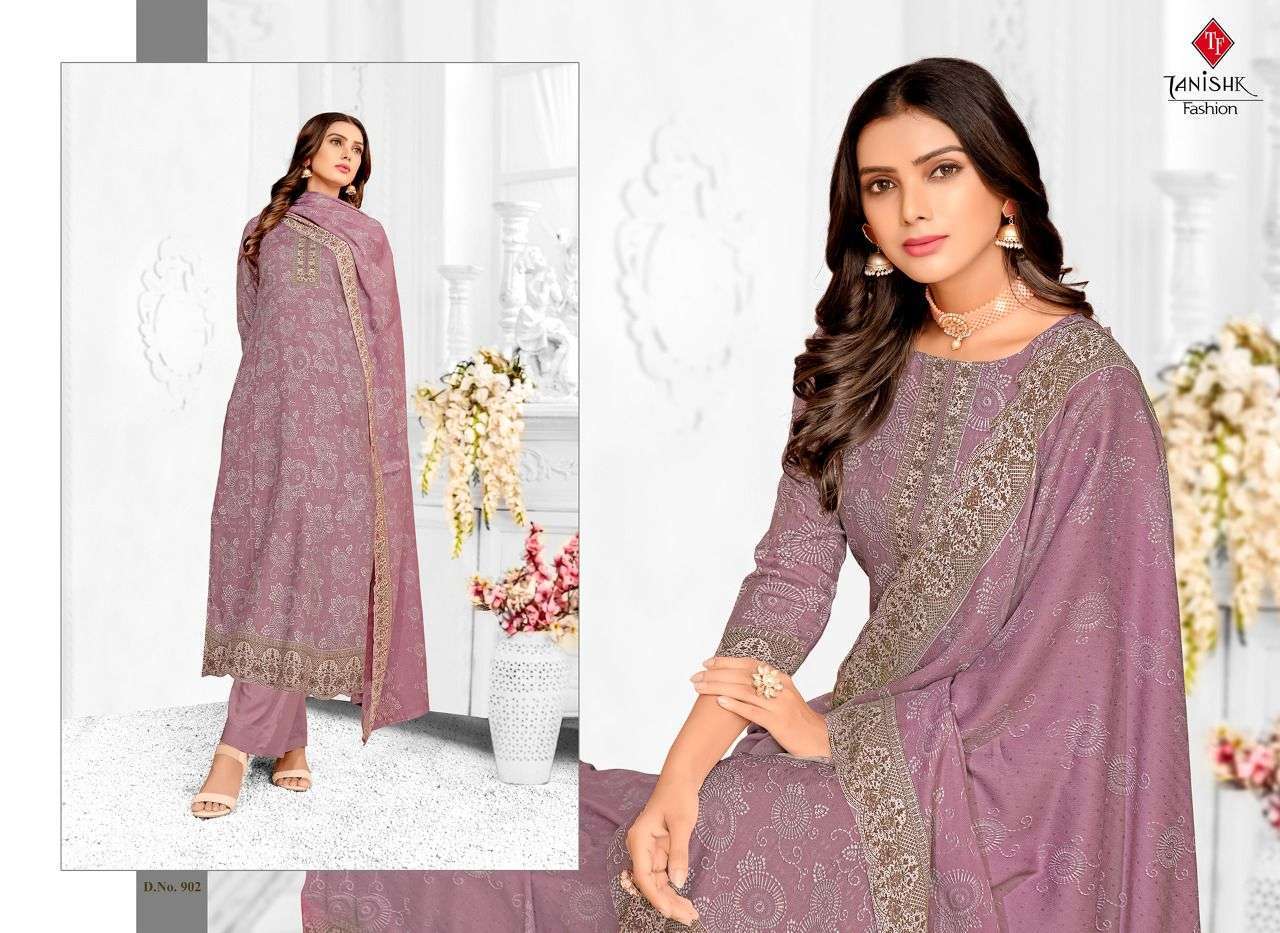 tanishk gulistan series 901-908 pashmina print suit 