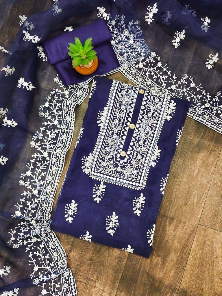 bt-07 designer organza silk non catalog suit s