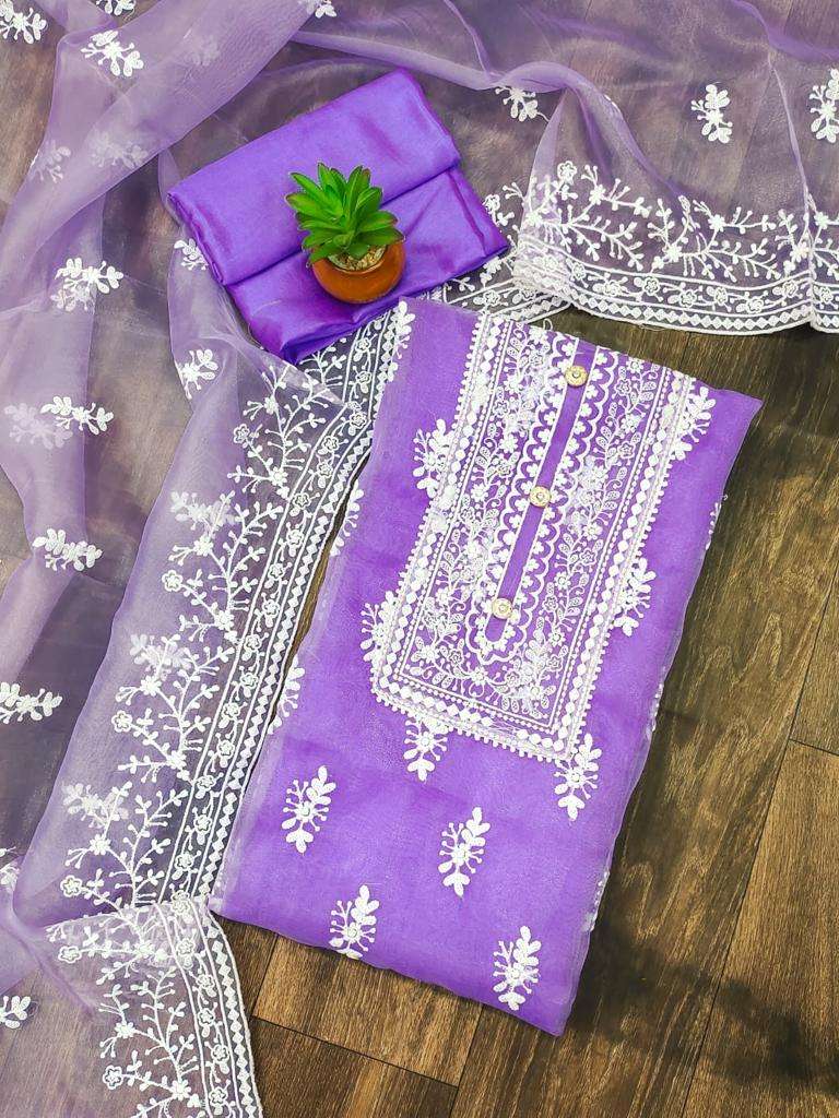 bt-07 designer organza silk non catalog suit s