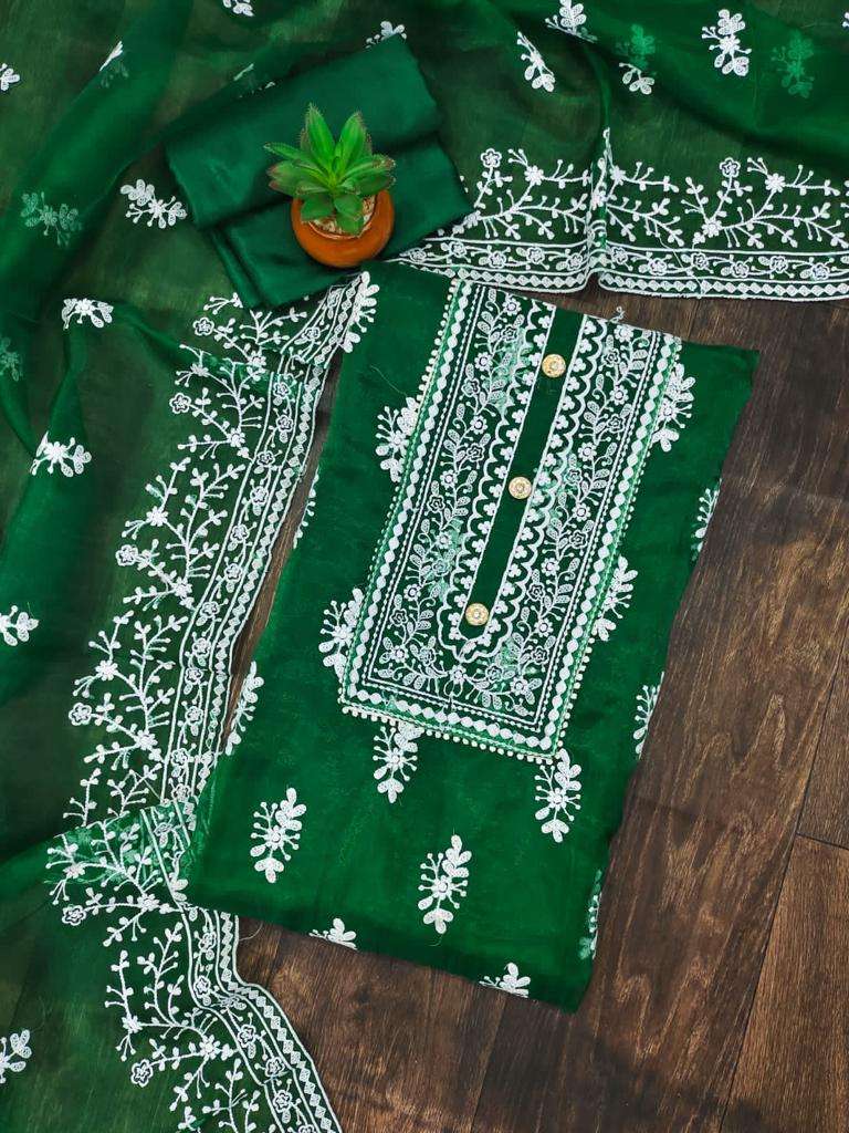 bt-07 designer organza silk non catalog suit s