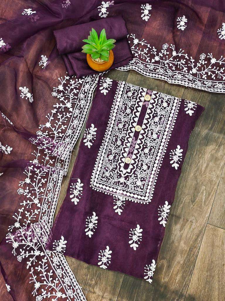 bt-07 designer organza silk non catalog suit s