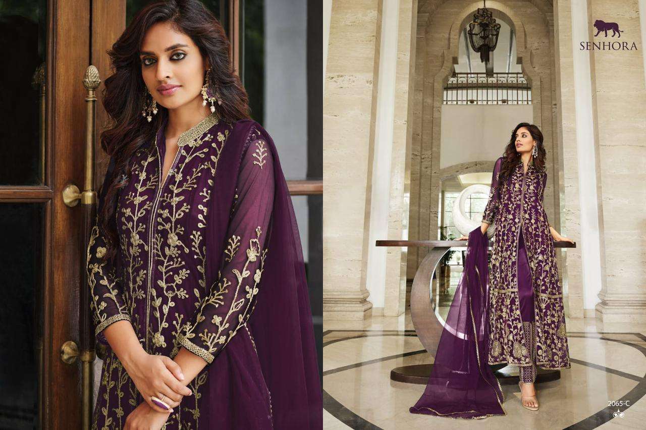 senhora sharmin 2065 colors designer pure butterfly net suit 