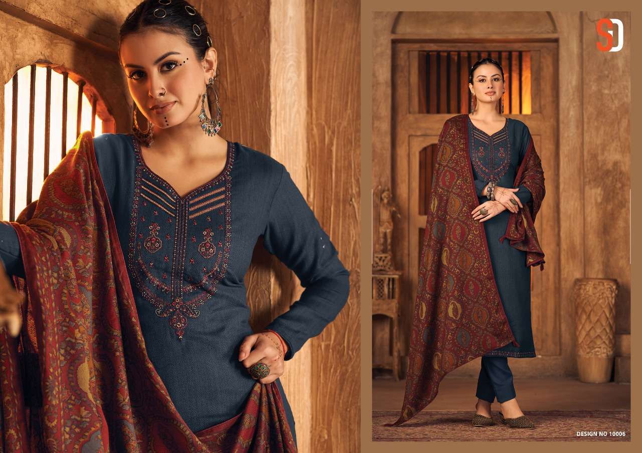 shraddha vintage winter series 10001-10006 heavy pashmina suit 